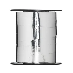 Panduro Hobby Presentband 25 meter på rulle, 1 cm brett – silver metallic | Presentband