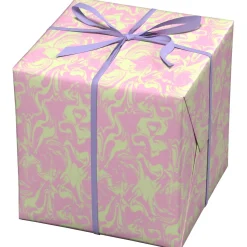 Panduro Design Presentpapper på rulle 10 m × 57 cm – bubblegum swirly haze