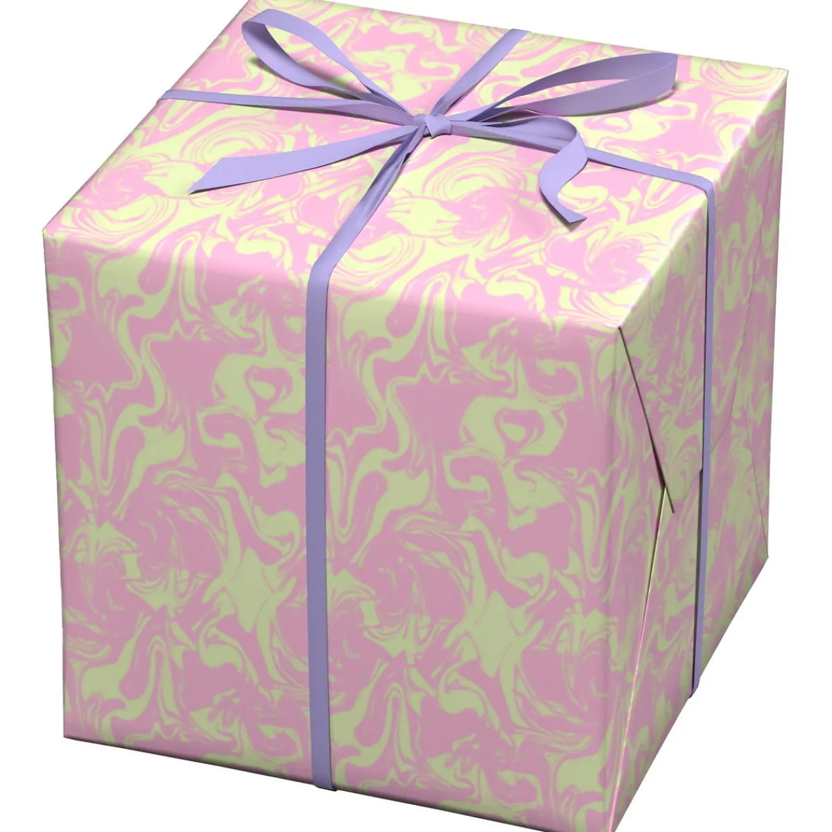Panduro Design Presentpapper på rulle 10 m × 57 cm – bubblegum swirly haze