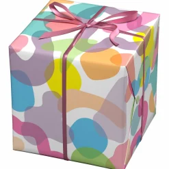 Panduro Design Presentpapper på rulle 10 m × 57 cm – fina färger i mjuka former