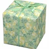 Panduro Design Presentpapper på rulle 10 m × 57 cm – ljusgrönt papper med massor av blommor | Present- & Julklappspapper