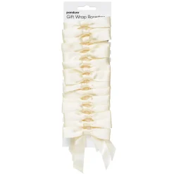 Panduro Hobby Presentrosetter, rosetter av satin, cremefärg & ivory 15st | Presentdekor