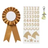 Panduro Hobby Prisrosett till käpphäst Ø7 cm & stickers i guldigt tema + 1 ängel-charm | Barn Käpphästtillbehör