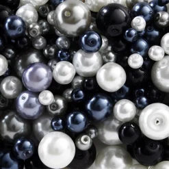 Panduro Jewellery Pärlmix glas grå&vit 130 g