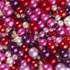 Panduro Jewellery Pärlmix glas rosa/röd 130 g | Glaspärlor