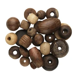 Panduro Jewellery Pärlmix trä naturfärgade | Pärlor Av Trä, Ben & Horn