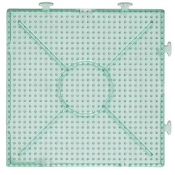 Panduro Iron Beads Pärlplatta för pärlor & rörpärlor i storleken Ø5 mm – transparent turkos, 15×15 cm | Barn Rörpärlor Midi