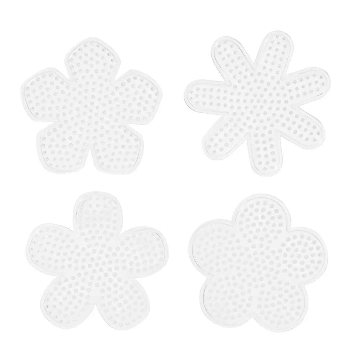 Barn Panduro Iron Beads Pärlplatta Midi blommor 4-pack Ø10 cm, små blommor – för våra rörpärlor som är Ø5 mm