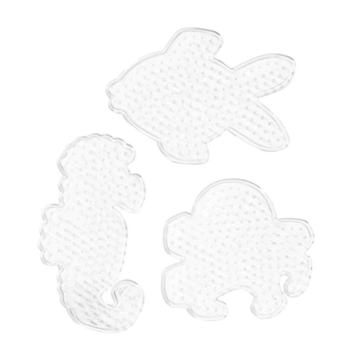 Barn Panduro Iron Beads Pärlplatta Midi 3-pack – sjöhäst, fisk och bläckfisk – för våra rörpärlor som är Ø5 mm