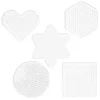 Panduro Iron Beads Pärlplatta Midi 5-pack – små plattor: hjärta, stjärna, hexagon, kvadrat & cirkel – för Ø5 mm rörpärlor | Barn Rörpärlor Midi