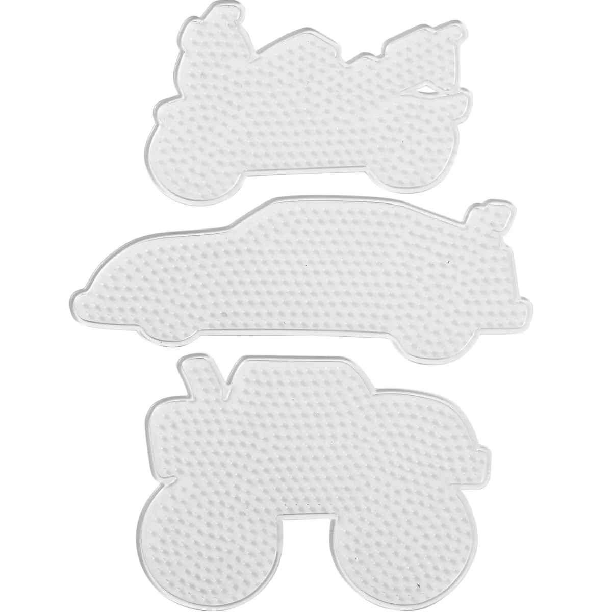 Barn Panduro Iron Beads Pärlplattor Midi 3-pack – 3 olika bilar och fordon – för våra rörpärlor som är Ø5 mm