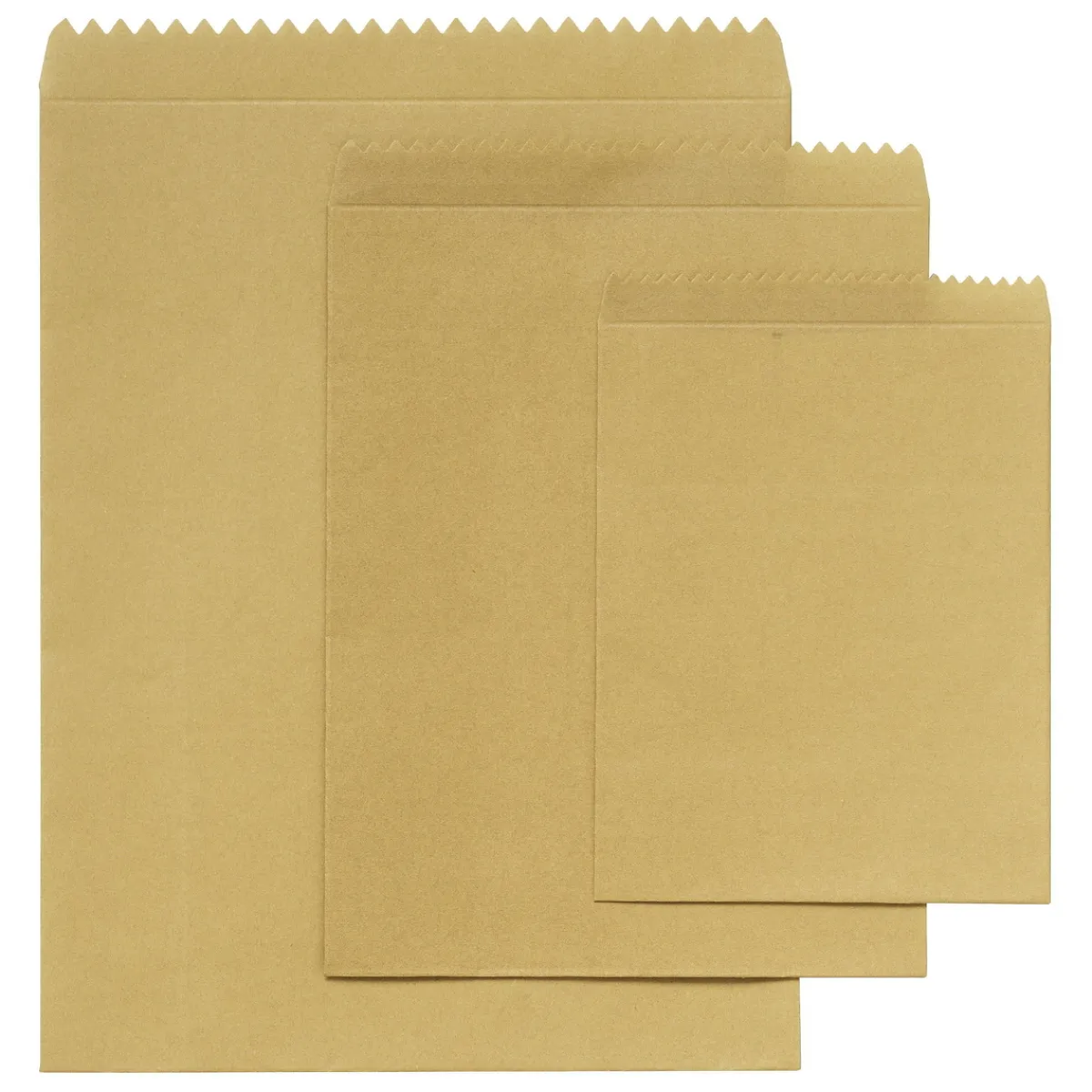 Panduro Hobby 24 påsar av papper, 3 storlekar × 8 st – naturfärgade