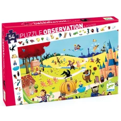 Barn Djeco Pussel Tales, barnpussel med 54 bitar, 61×38 cm