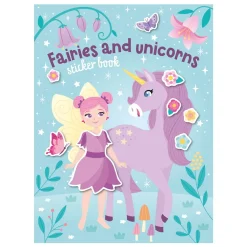 Panduro Hobby Pysselbok stickers – Älvor & enhörningar! 21×28 cm, 8 färgglada motiv + 4 sidor stickers | Barn Målar- & Pysselböcker