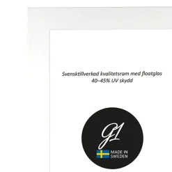 G1 Galleriet Ram 6A vit högblank 40x50cm | Ramar