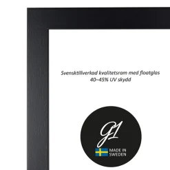 G1 Galleriet Ram 4E svart plattlist 70x100 | Ramar