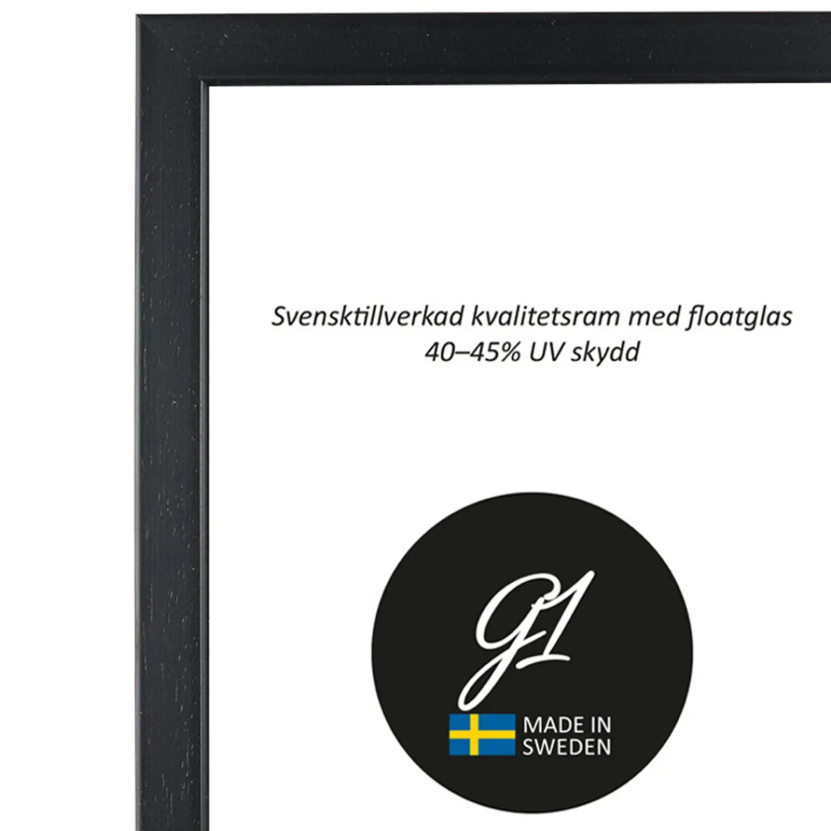 G1 Galleriet Ram 2E svart 15x15cm | Ramar