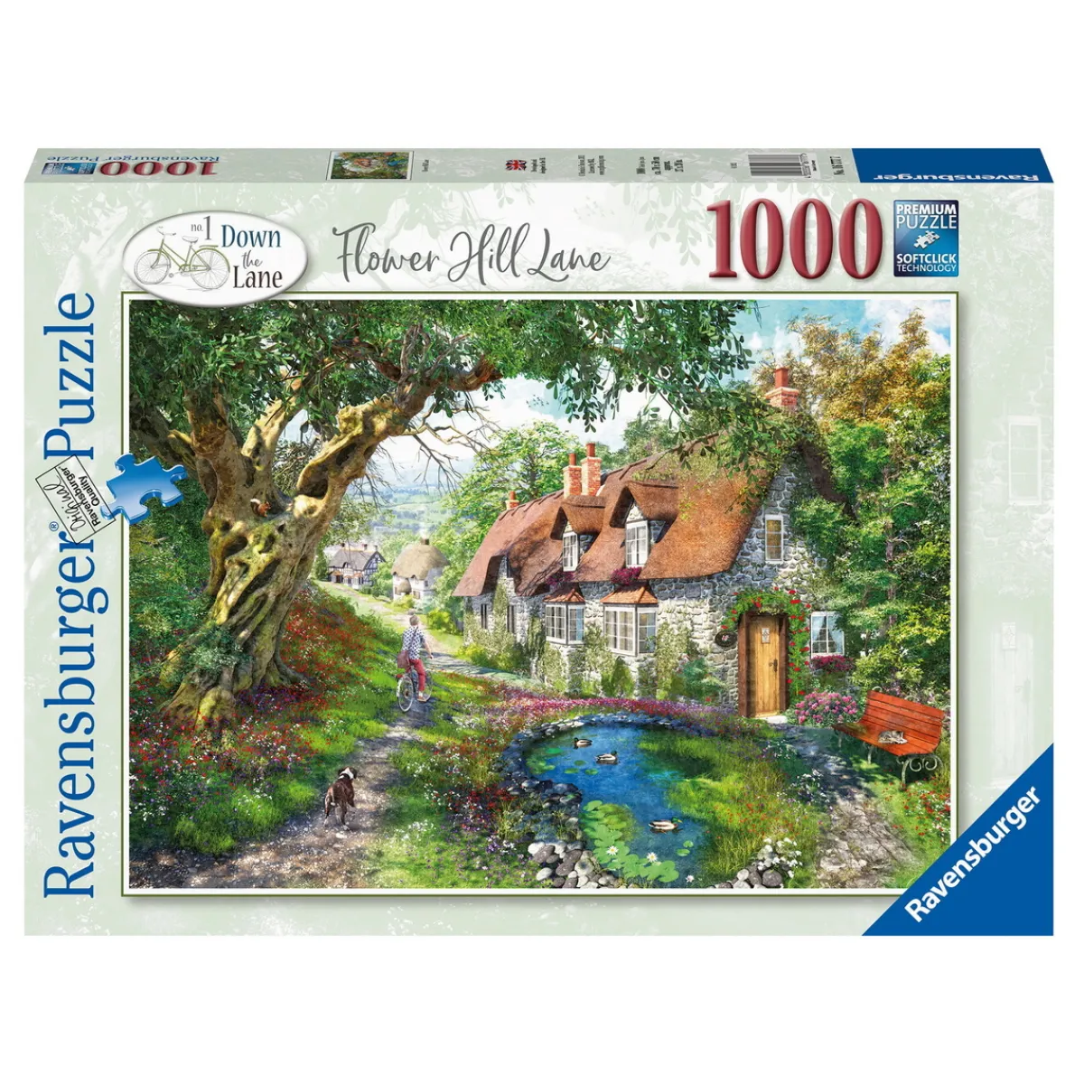 Ravensburger pussel – Flower Hill Lane. 1000 bitar, 70×50 cm. | Barn Pussel