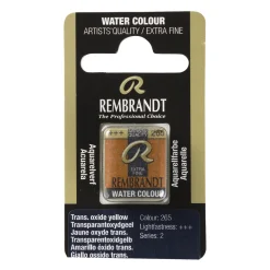 Rembrandt akvarellfärg halvkopp – Transparent Oxide Yellow 265 | Akvarell- & Vattenfärger