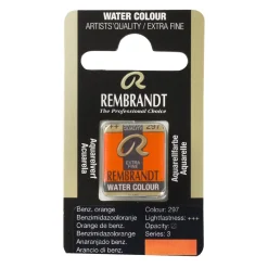 Rembrandt akvarellfärg halvkopp – Benzimidazolone orange 297 | Akvarell- & Vattenfärger