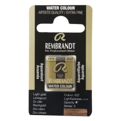 Rembrandt akvarellfärg halvkopp – Light Gold 802 | Akvarell- & Vattenfärger