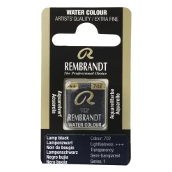 Rembrandt akvarellfärg halvkopp – Lamp Black 702 | Akvarell- & Vattenfärger