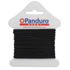 Panduro Hobby Resårband, elastisk tråd, svart – 10 meter, Ø1 mm tjocklek | Resår