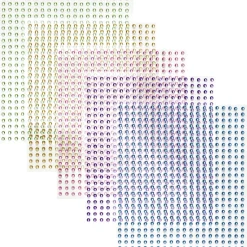 Panduro Hobby Rhinestone stickers big pack pastell – 2400 små pärlstickers i 5 färger. Ø2 mm