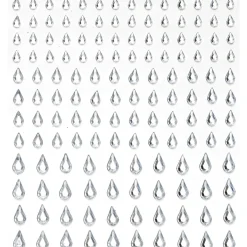Panduro Hobby Rhinestone stickers droppar kristall – 288 kristalldroppar. L. 5, 7, 10 mm