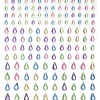 Panduro Hobby Rhinestone stickers droppar pastell – 288 pastelldroppar. L. 5, 7, 10 mm | Rhinestonestickers