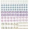 Panduro Hobby Rhinestone stickers former pastell – 304 olikformade pärlstickers. L. 2–12 mm | Rhinestonestickers