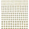 Panduro Hobby Rhinestone stickers guldmetallic – 496 guldiga pärlstickers. Ø3, 4, 5, 6 mm