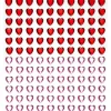 Panduro Hobby Rhinestone stickers hjärtan – 240 röda och kristalliknande hjärtan. Ø8 mm