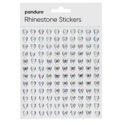 Panduro Hobby Rhinestone Stickers iriserande hjärtan – totalt 240 hjärtan som är Ø8 mm