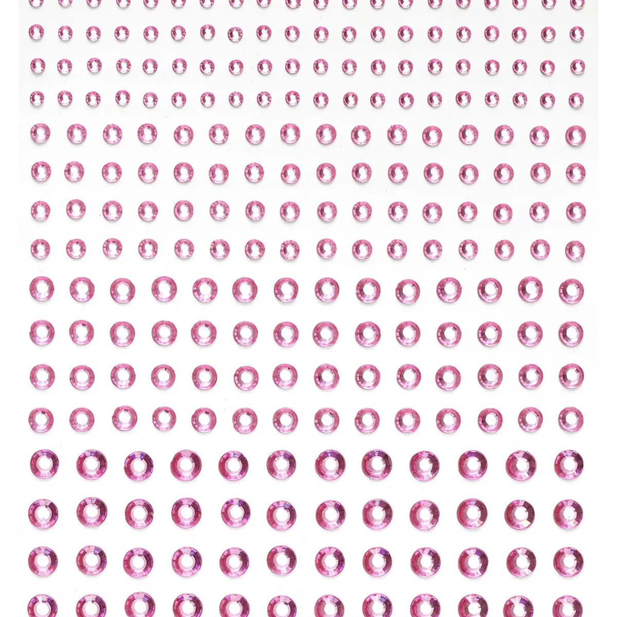 Panduro Hobby Rhinestone stickers ljusrosa – 496 ljusrosa pärlstickers. Ø3, 4, 5, 6 mm | Rhinestonestickers