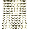 Panduro Hobby Rhinestone stickers mässingsmetallic – 450 nitformade pärlstickers. Ø3, 4, 5, 7 mm