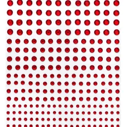 Panduro Hobby Rhinestone stickers röd – totalt 496 röda pärlstickers. Ø3, 4, 5, 6 mm | Rhinestonestickers