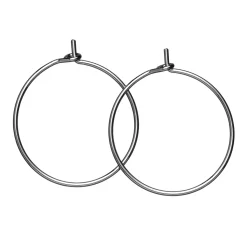 Panduro Jewellery Örhänge creoler Ø20 mm – mässing pläterad med 925 sterling silver, 1 par | Örhängen