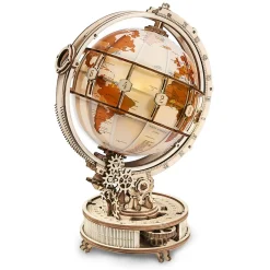 Robotime ROKR Luminous Globe ST003 3D-miniatyr, träpussel jordglob 167×203×293 mm | Grundsatser