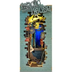Robotime Rolife DIY 3D Bookend Magic House miniatyr diorama – TGB03, 110×240×180 mm