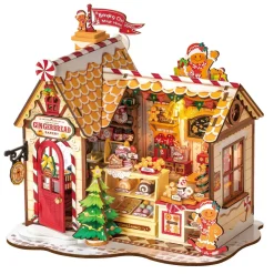 Robotime Rolife DIY Gingerbread House miniatyr diorama – DG176, 213×173×203 mm