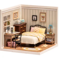 Robotime Rolife DIY Super Creator Sweet Dream Bedroom miniatyr diorama – DW009, 163×163×152 mm | Grundsatser