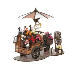 Robotime Rolife DIY Wooden 3D-träpussel Blomstervagn TGS03 242×163×230 mm | Grundsatser