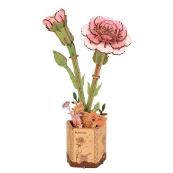 Robotime Rolife DIY Wooden Flower 3D-pussel träblomma TW042 Red Rose 85×65×210 mm