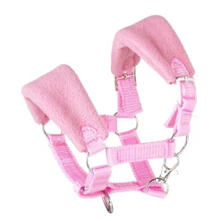 Barn Panduro Hobby Rosa fleecefodrad grimma till käpphäst & hobby horse