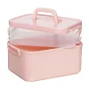 Panduro Hobby Rosa förvaringsväska med avtagbar övre sektion, 28,5×19,5×18,5 cm