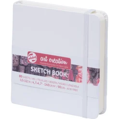 Royal Talens Art Creation Sketch skissbok 12×12 cm, vitt omslag – 140 g/m², 80 ark | Skissböcker