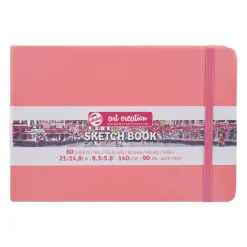 Royal Talens Art Creation Sketch skissbok 12x12 cm, korallrosa omslag – 140 g/m², 80 ark