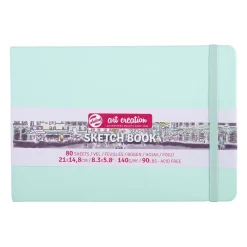 Royal Talens Art Creation Sketch skissbok 12x12 cm, mintgrönt omslag – 140 g/m², 80 ark