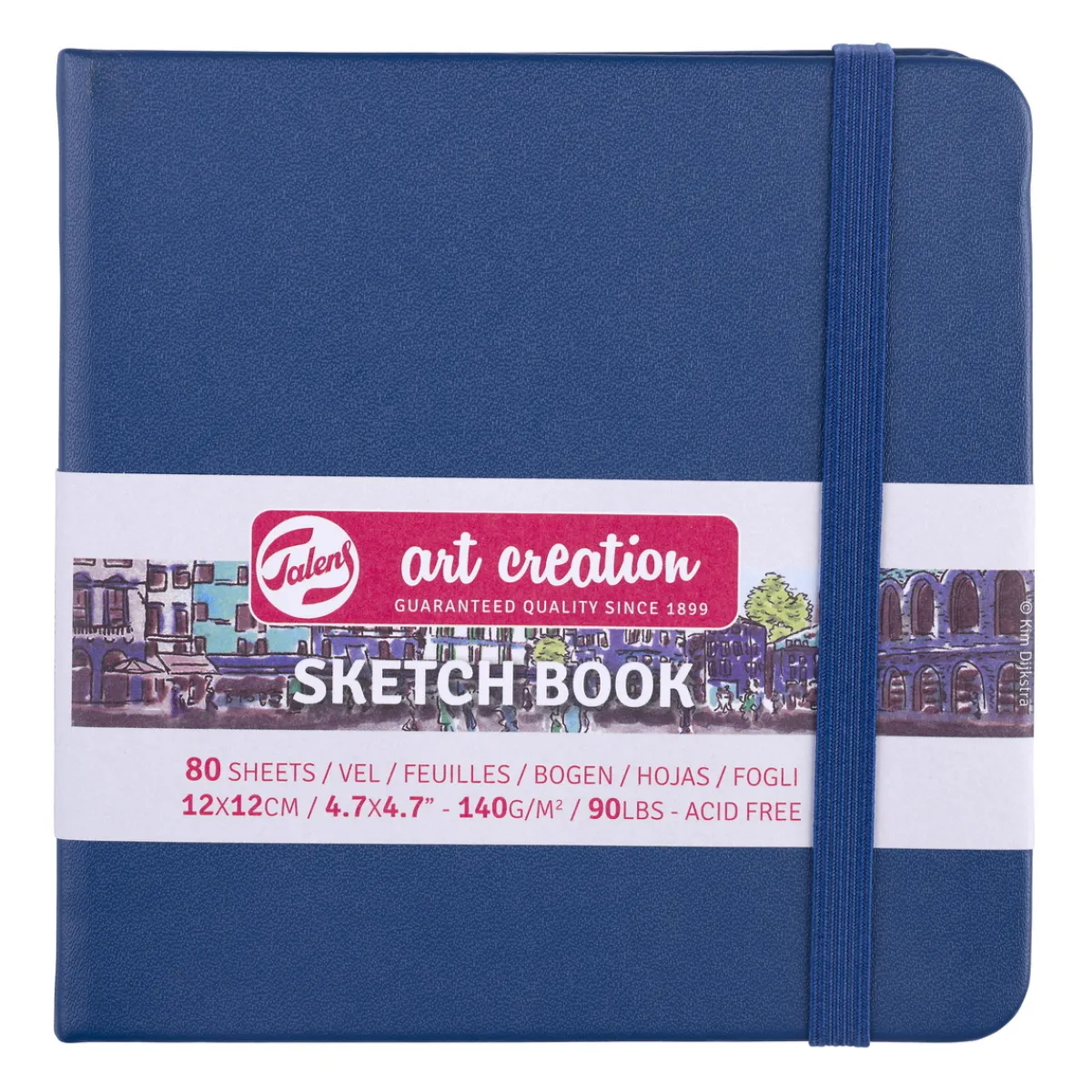 Royal Talens Art Creation Sketch skissbok 12×12 cm, blått omslag – 140 g/m², 80 ark | Skissböcker